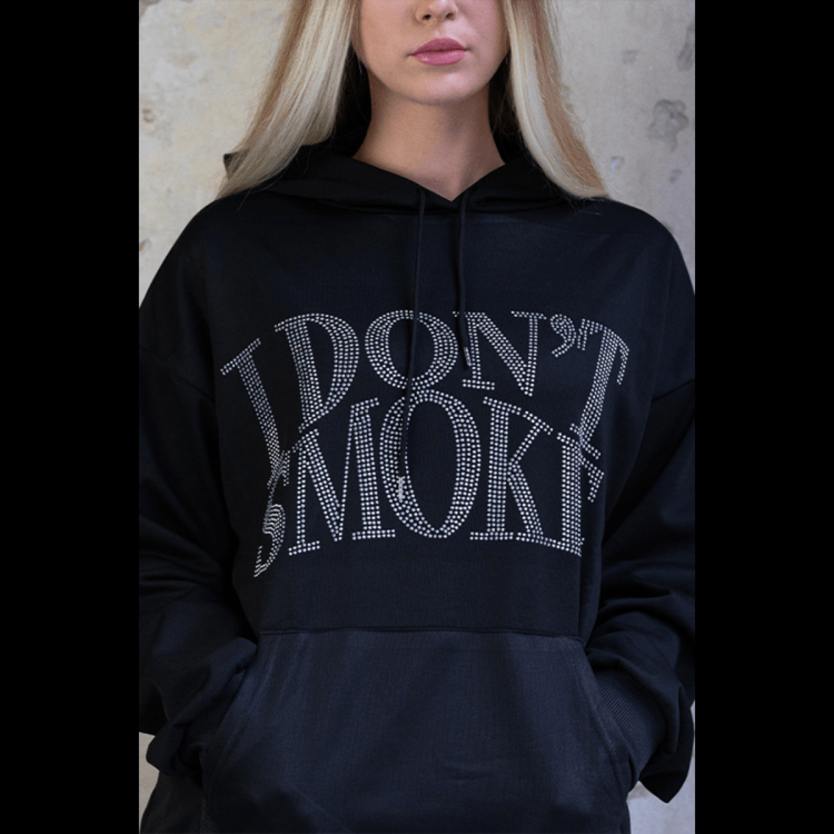 I Don't Smoke Hoodie - Black