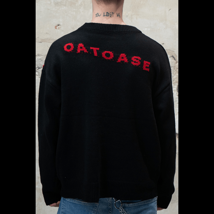 Stitched Heart Knit - Black