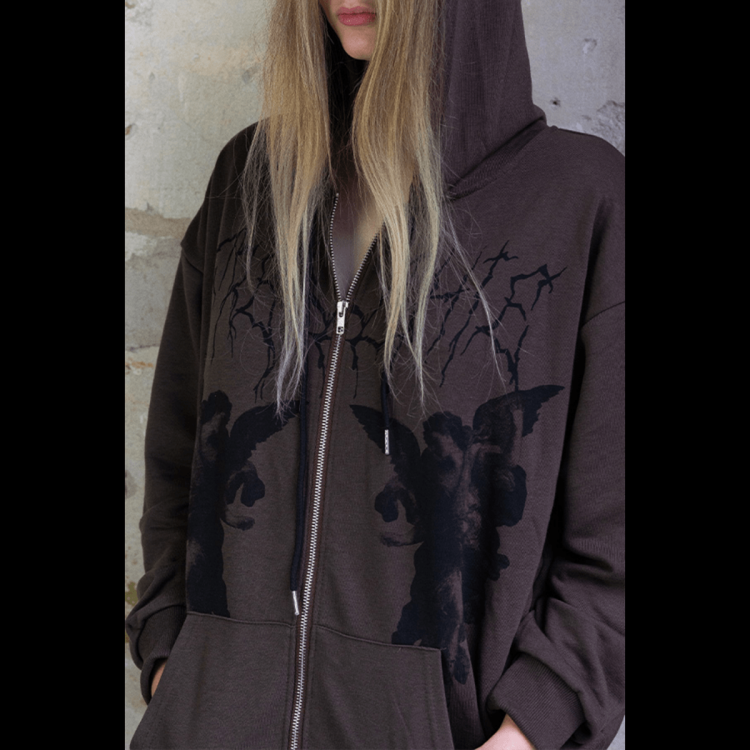 Archangel Zip Hoodie - Brown
