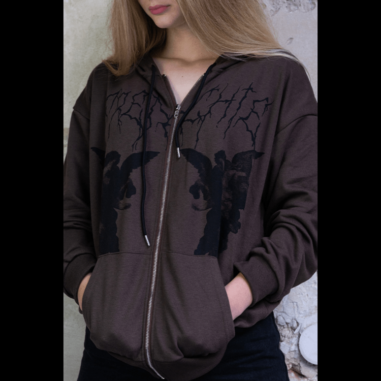Archangel Zip Hoodie - Brown