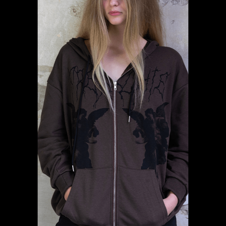 Archangel Zip Hoodie - Brown