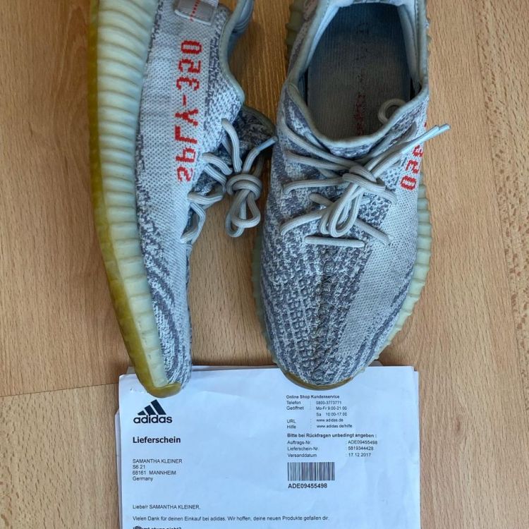 Yeezy 350 V2 blue tint